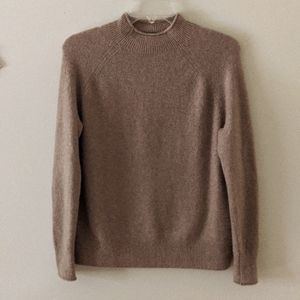 J. Crew Womens Mock Roll Neck Sweater Tan Color Size XS